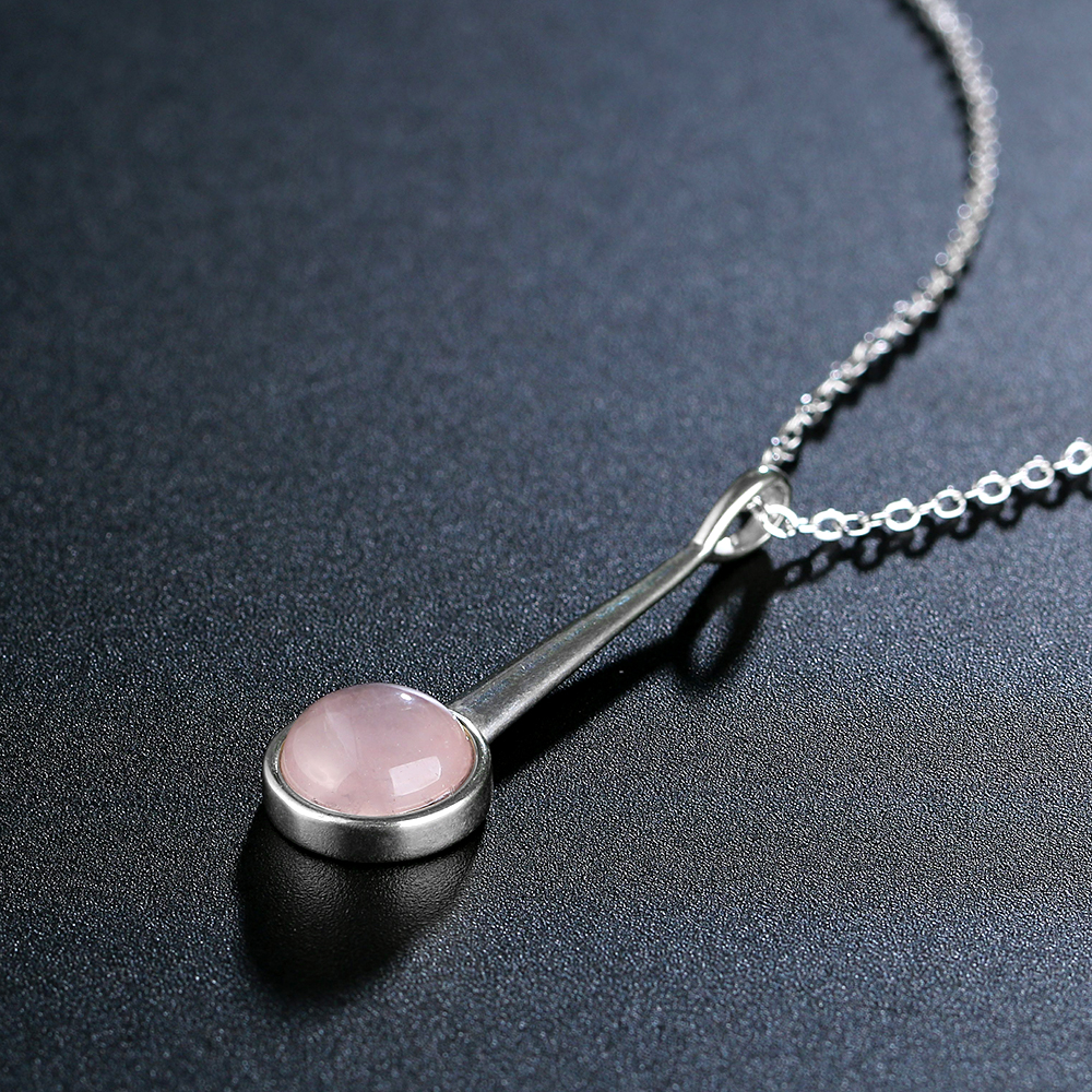 925 Sterling Silver Necklace Sun shape 10MM Natural Rose Quartz Pendant Necklace for Women Jewelry Gift Pink Stone Necklace 925 Sterling Silver Necklace Sun shape 10MM Natural Rose Quartz Pendant Necklace for Women Jewelry Gift Pink Stone Necklace