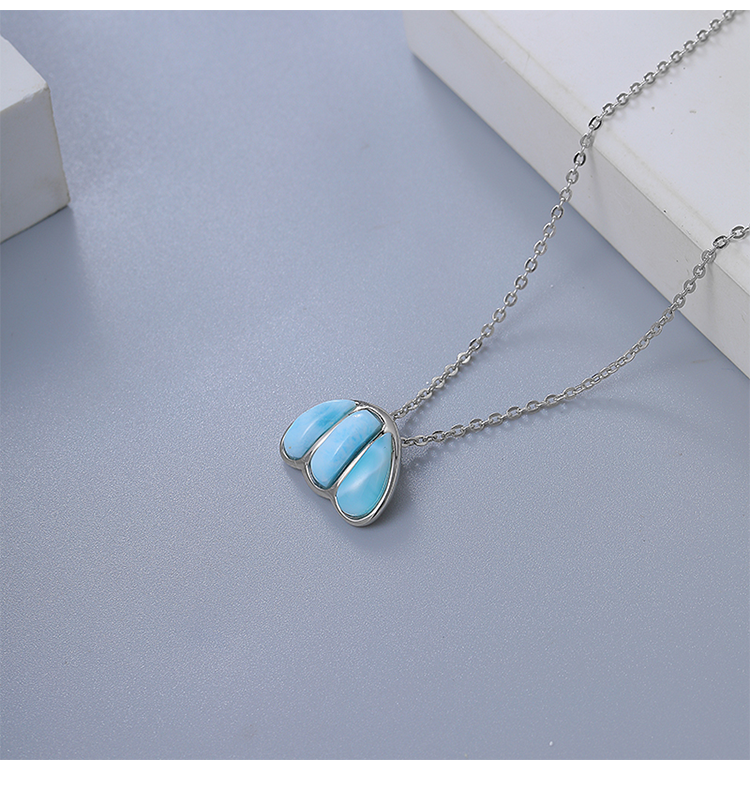 XYOP 2023 Jewelry 925 Sterling Silver Court Geometry Larimar Pendant For Women Customized Wholesale Gifts XYOP 2023 Jewelry 925 Sterling Silver Court Geometry Larimar Pendant For Women Customized Wholesale Gifts