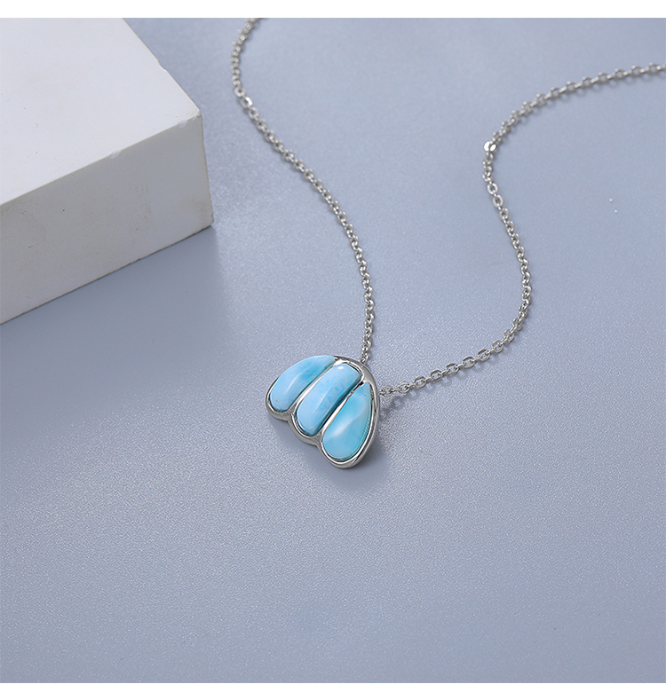 XYOP 2023 Jewelry 925 Sterling Silver Court Geometry Larimar Pendant For Women Customized Wholesale Gifts XYOP 2023 Jewelry 925 Sterling Silver Court Geometry Larimar Pendant For Women Customized Wholesale Gifts