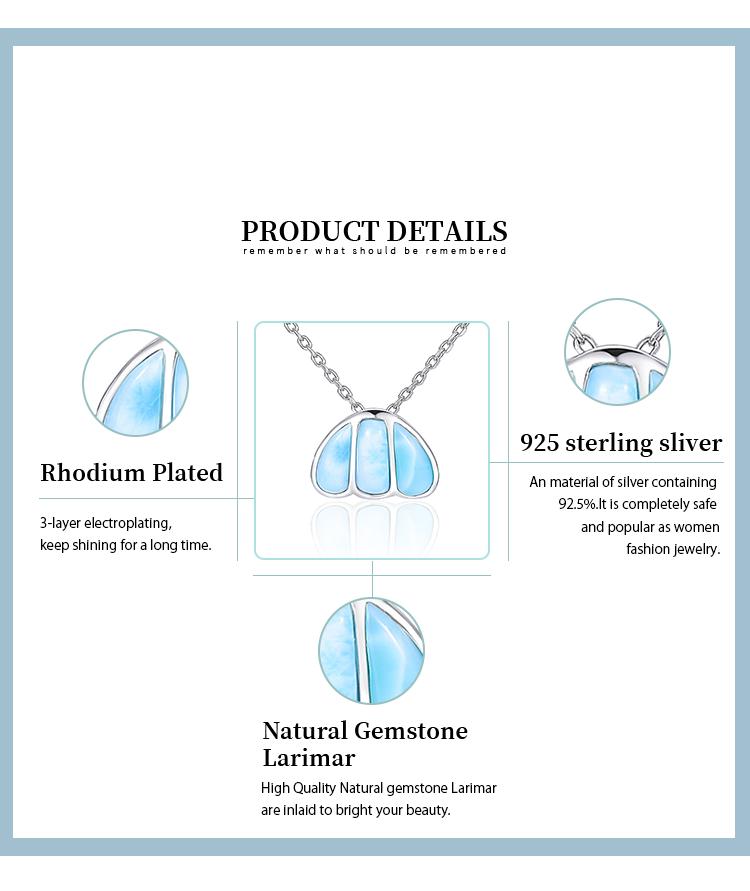 XYOP 2023 Jewelry 925 Sterling Silver Court Geometry Larimar Pendant For Women Customized Wholesale Gifts XYOP 2023 Jewelry 925 Sterling Silver Court Geometry Larimar Pendant For Women Customized Wholesale Gifts