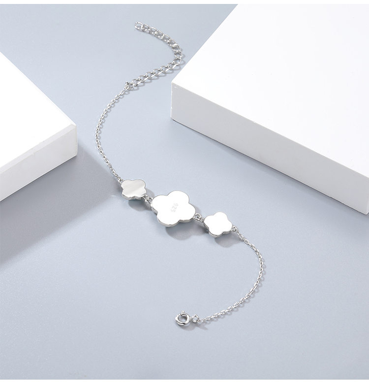 XYOP 925 Silver Gift Natural Blue Larimar Minimalist Everyday Niche Four-Leaf Clover Bracelet, Taste Worthy Of Easy Strength To XYOP 925 Silver Gift Natural Blue Larimar Minimalist Everyday Niche Four-Leaf Clover Bracelet, Taste Worthy Of Easy Strength To